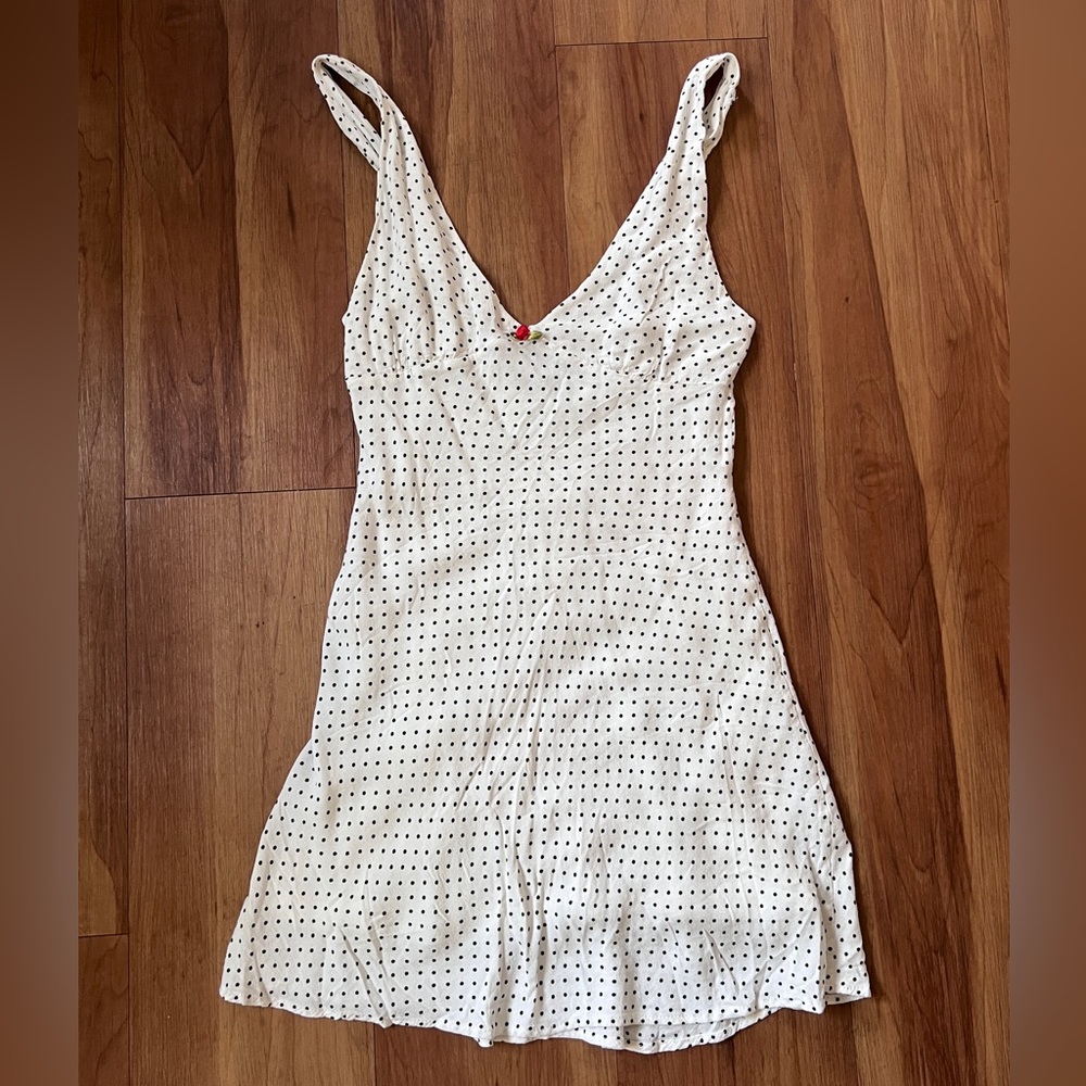 Bershka Polka Dot Sleeveless Dress